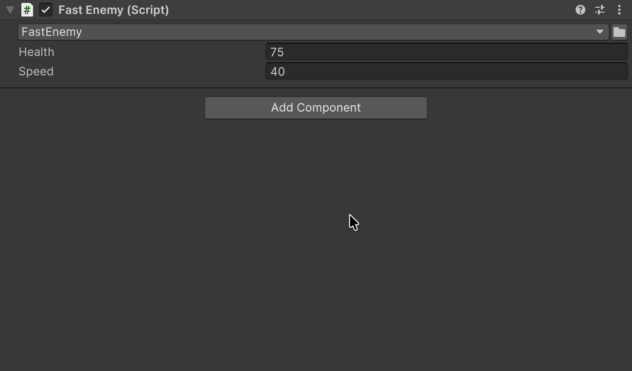 Switch a component type in the Inspector