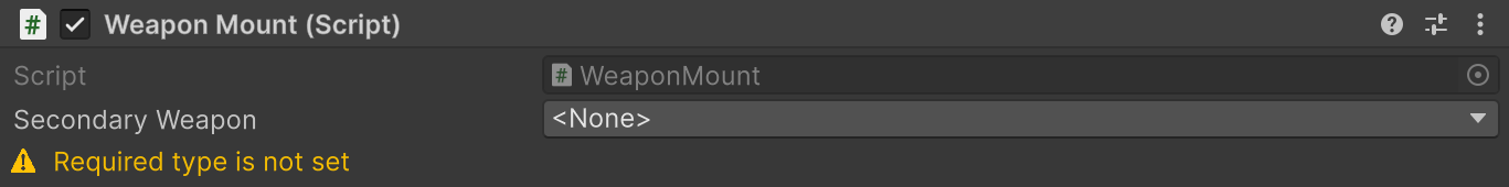 An empty required field shows a warning below the picker